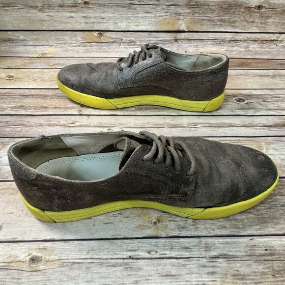 Cole Haan Mens Taupe Distressed Leather Wingtip Oxford Shoes 8M Preppy main image 4